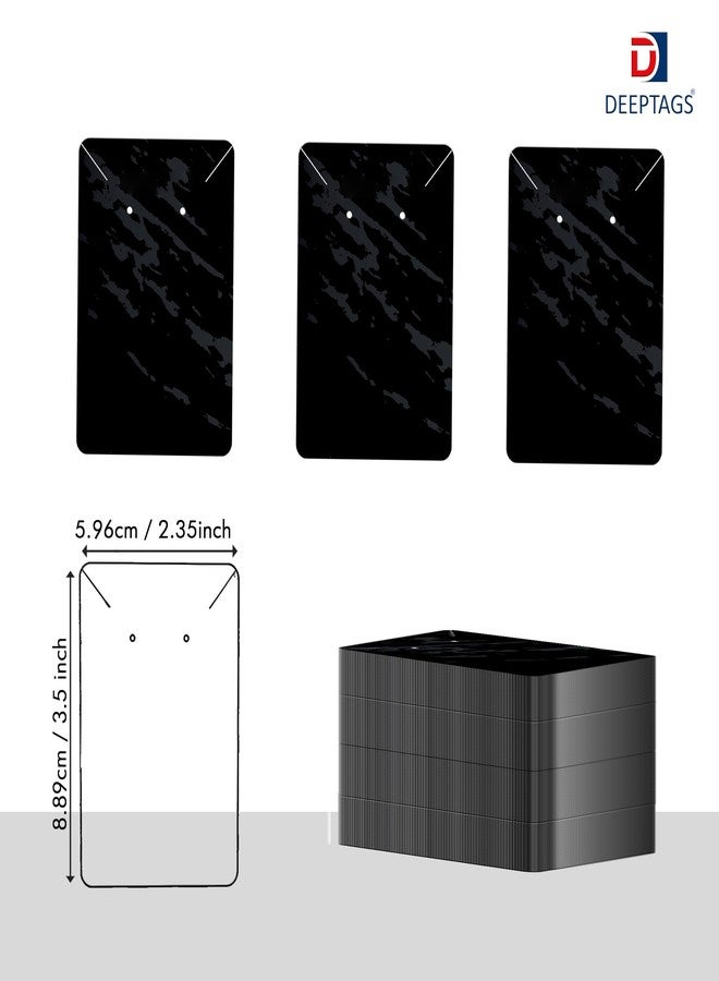 DEEPTAGS Jewellery Display Cards for Bracelet, Earring, Necklace, Jewelry - Black, 200 PCS - Image 3